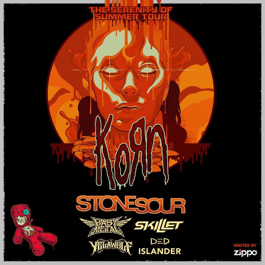 Tour Announcement Korn and Stone Sour headline "The Serenity of Summer
