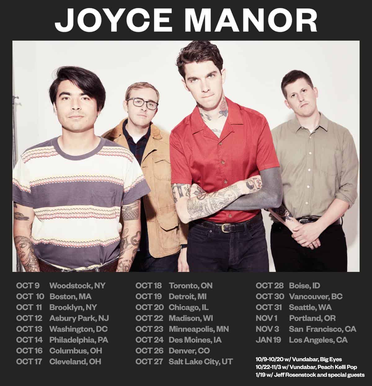 Joyce Manor Fall U.S. Tour 2018