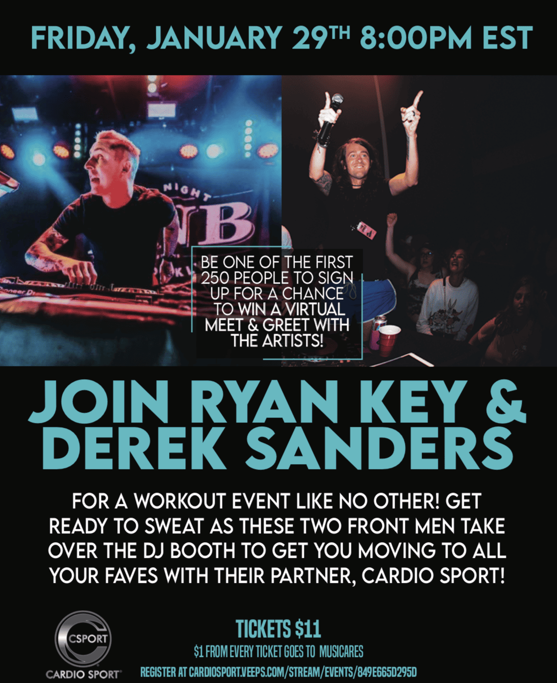 Ryan Key and Derek Sanders host Cardio Sport workout
