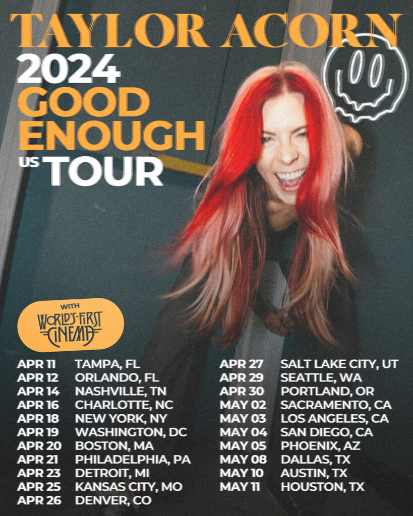 Taylor Acorn Good Enough Tour Poster